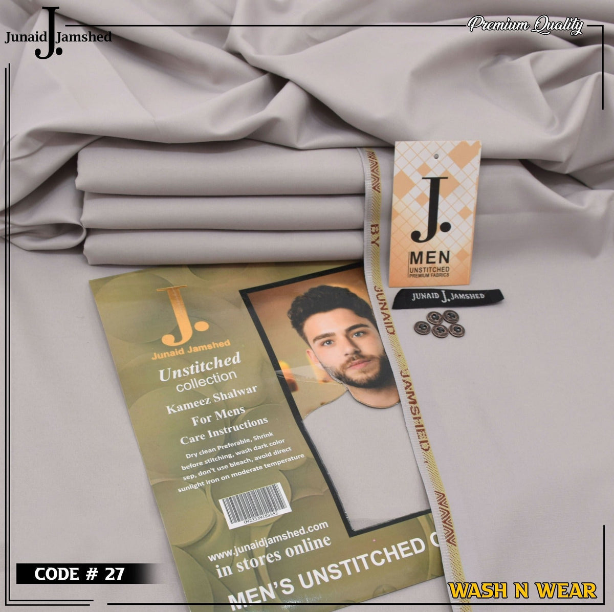 Men Wash N Wear Fabric J.836